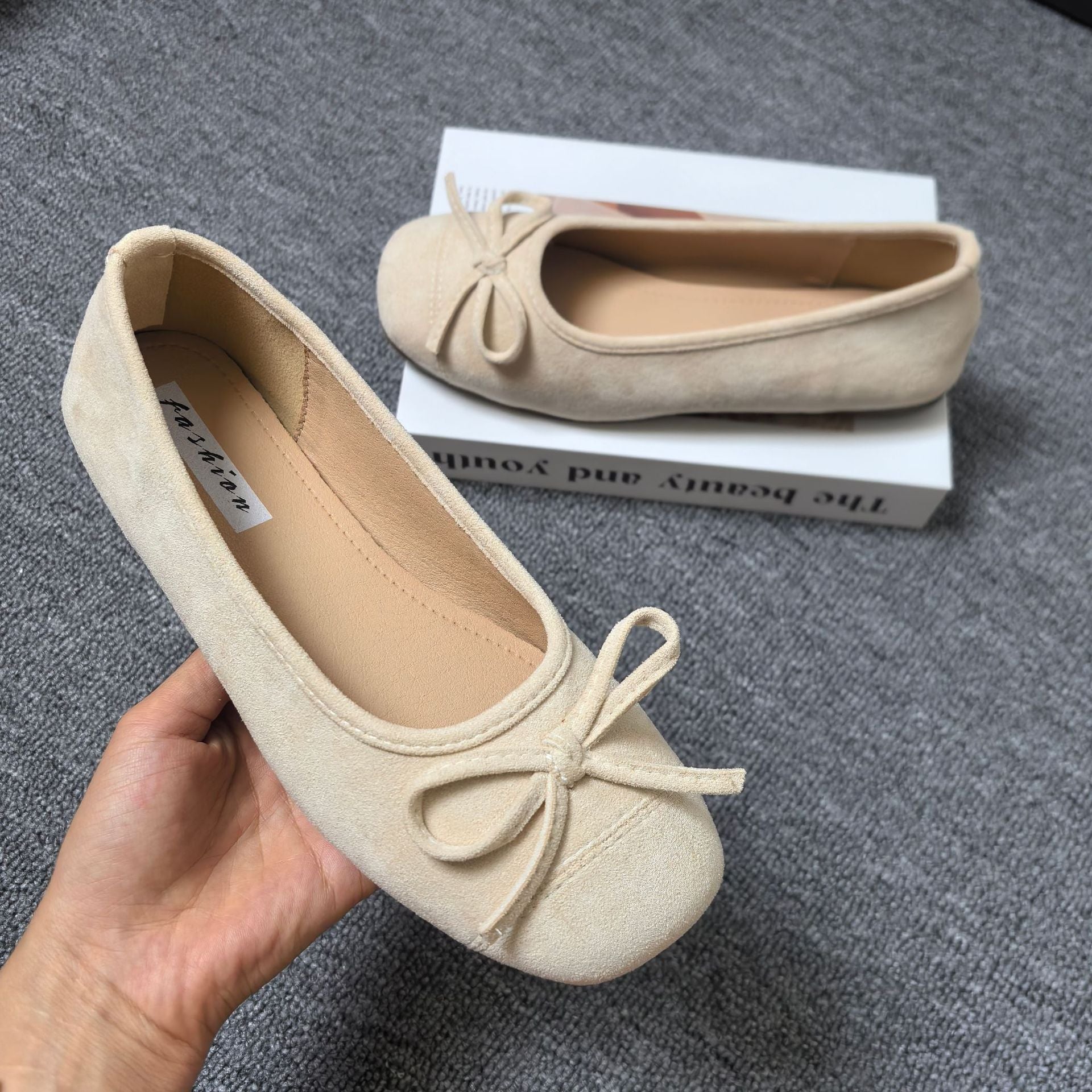 Damen Ballerinas mit elegantem Schleifen-Detail und softem Innenfutter