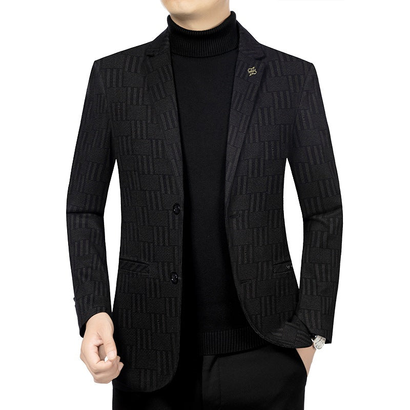 Herren Modernes Einreihiges City-Blazer mit aufgesetzten Taschen und leichter Halbfütterung Shop Nory