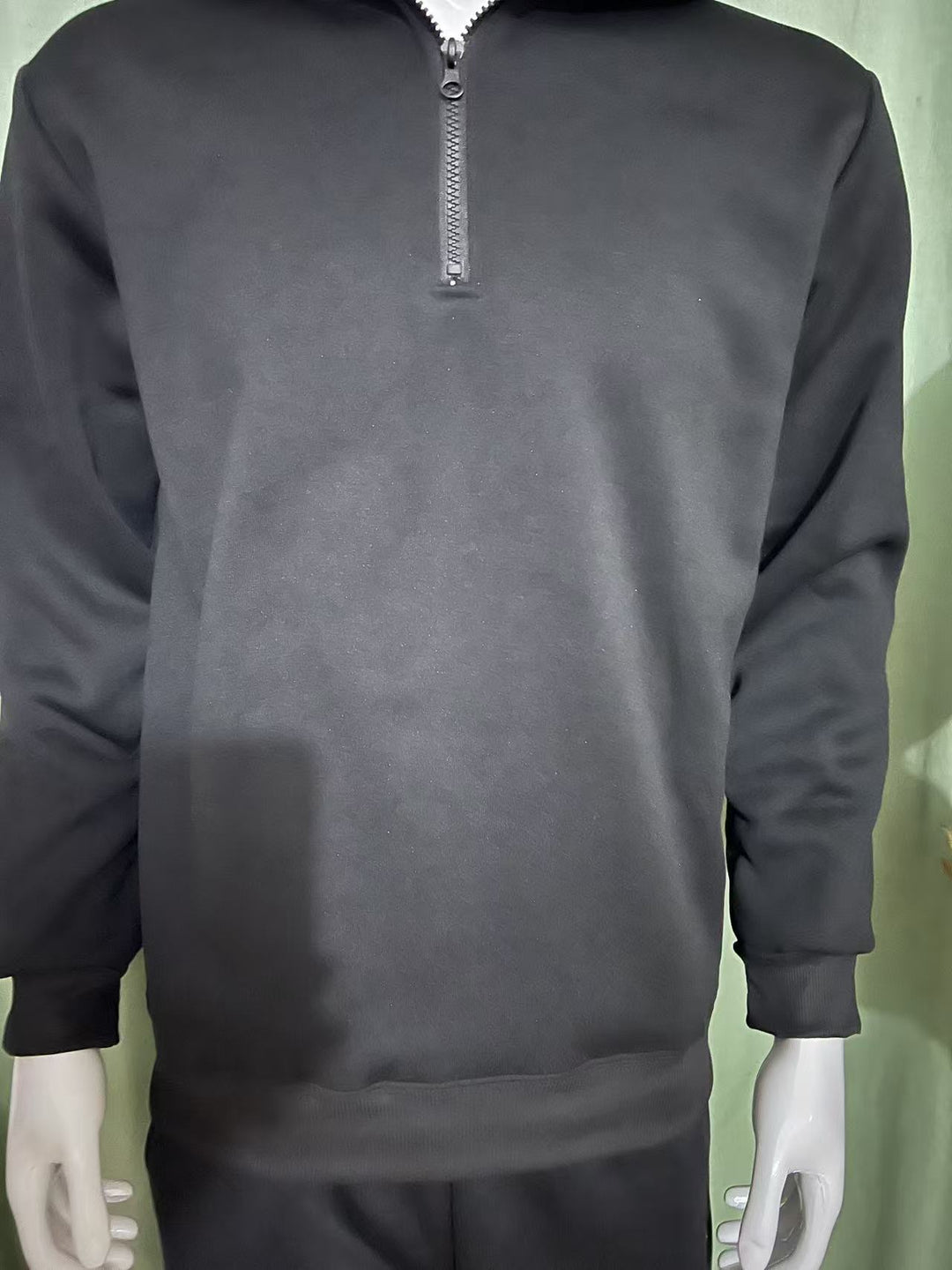 Unisex oversized Halbzip-Sweatshirt mit Stehkragen, Rippbündchen und weichem Fleece-Innenfutter Shop Nory