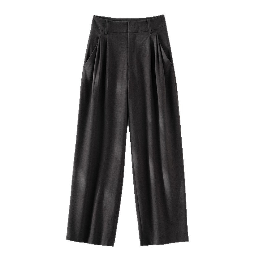 Damen Hochtaillierte Palazzo-Stoffhose mit Bundfalten, Eingrifftaschen und klarer Bügelfalte Shop Nory