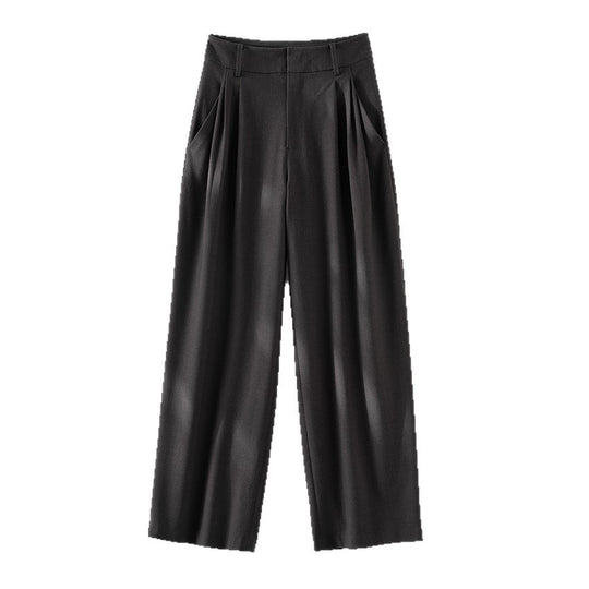 Damen Hochtaillierte Palazzo-Stoffhose mit Bundfalten, Eingrifftaschen und klarer Bügelfalte Shop Nory