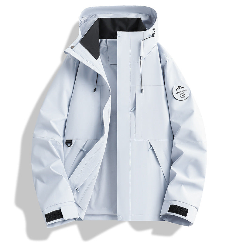 Herren Wasser- und Winddichte Softshell-Outdoorjacke mit verstellbarer Kapuze Shop Nory