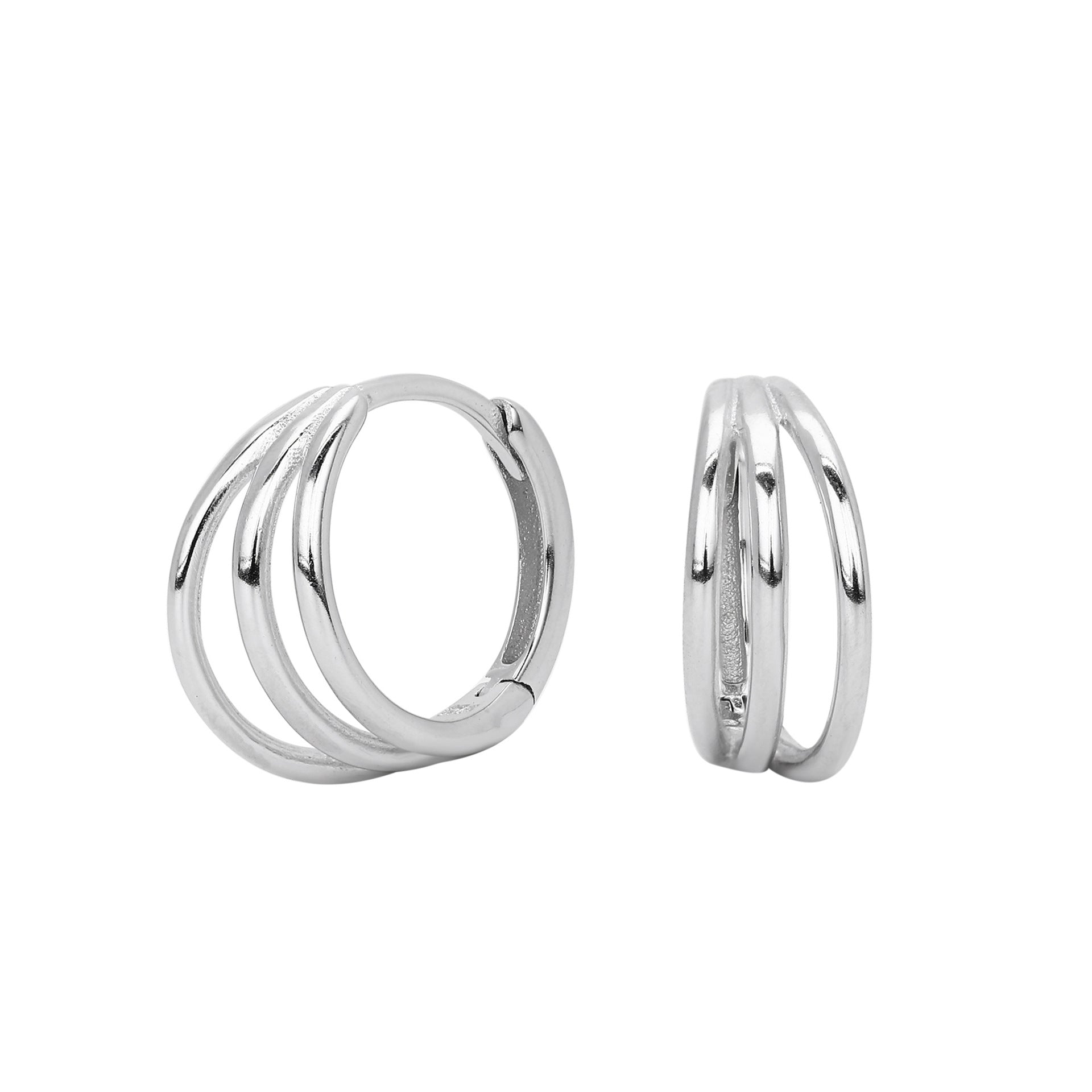 Damen Ohrringe mit elegantem geschwungenem Design aus hochwertigem 925 Sterlingsilber Shop Nory