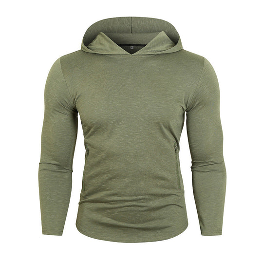 Herren Sportlicher Kapuzenpullover mit funktionalen Reißverschlusstaschen