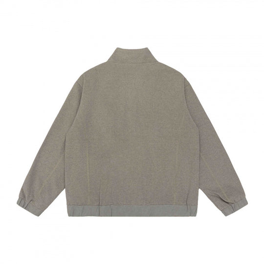 Unisex Kurz geschnittene Teddy‑Fleece‑Überjacke mit Stehkragen, durchgehendem Reißverschluss und elastischem Saum Shop Nory