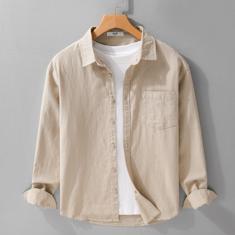 Herren Soft‑Touch Baumwollmix Overshirt im Layering‑Look mit Brusttasche Shop Nory