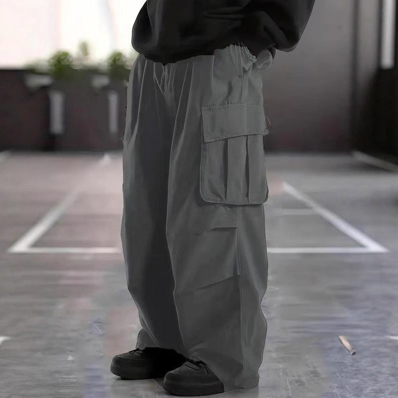 Herren Oversize-Baggy-Cargohose im Urban-Utility-Stil mit elastischem Tunnelzugbund und Mehrfachklappentaschen Shop Nory