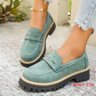 Damen Klassische Loafer mit robuster Profilsohle und gepolstertem Komfortfußbett Shop Nory