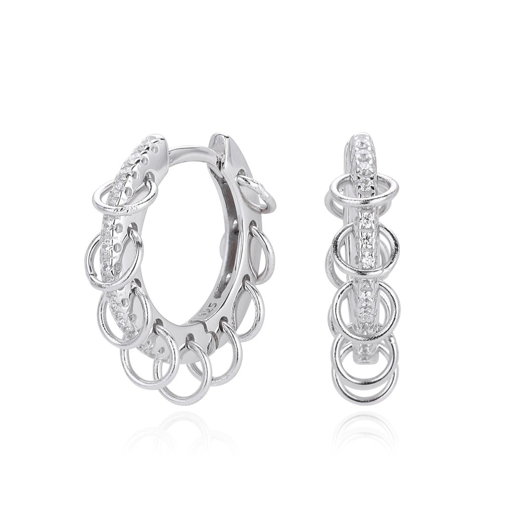 Damen Creolen mit funkelnden Zirkon-Akzenten und elegantem Ringdesign Shop Nory