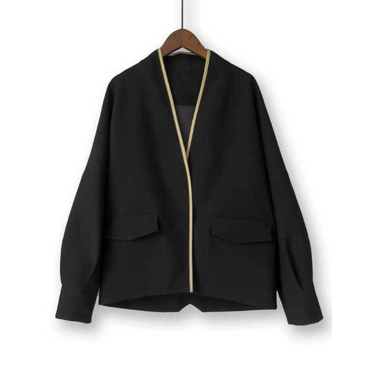 Damen Modische Blazerjacke mit eleganter Paspel Shop Nory