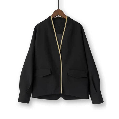 Damen Modische Blazerjacke mit eleganter Paspel Shop Nory