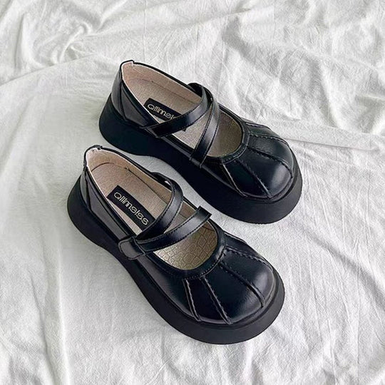 Damen Bequeme Plateauschuhe mit verstellbarem Riemen und stützendem Fußbett Shopnory