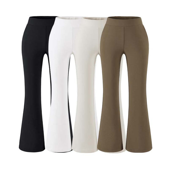 Damen Hochtaillierte Stretch-Schlaghose mit weitem ausgestelltem Saum Shop Nory