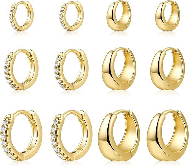 Damen Creolen-Set mit funkelnden Zirkonia und modernem Design Shop Nory