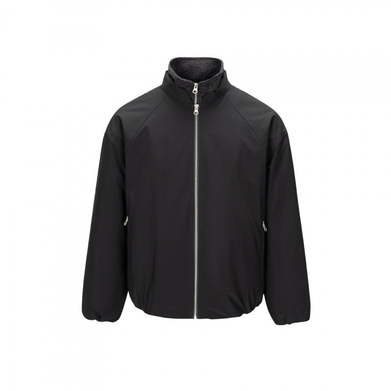 Herren Ultraleichte Tech-Blousonjacke mit Raglanärmeln, Stehkragen und Reißverschlusstaschen Shop Nory