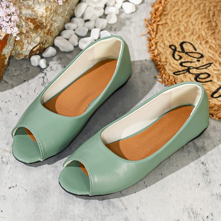 Damen Offene Ballerinas mit anatomischem Fußbett Shopnory