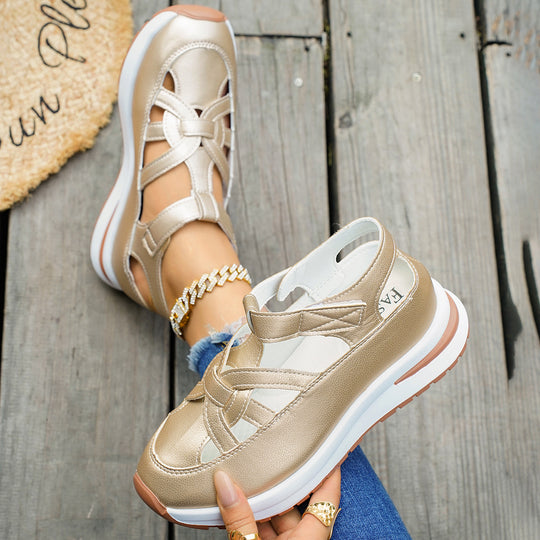 Damen Plateau‑Sneaker‑Sandale mit geschlossener Kappe und Klettverschluss Shop Nory