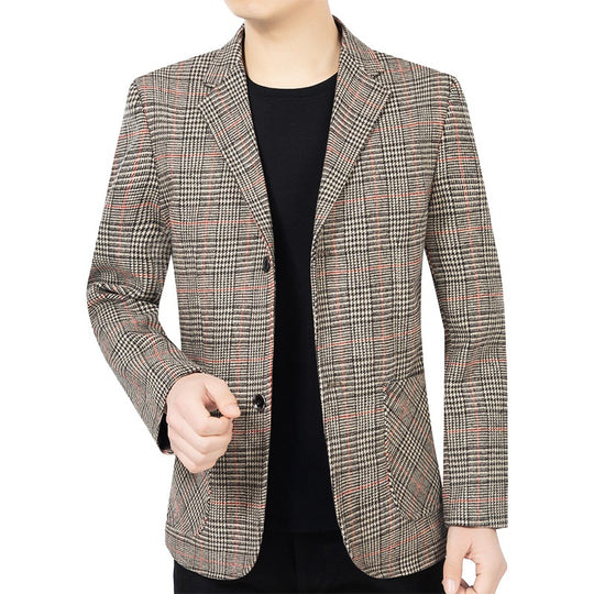 Herren Glencheck-Sakko Slim Fit aus Wollmischung mit dezentem Overcheck Shop Nory