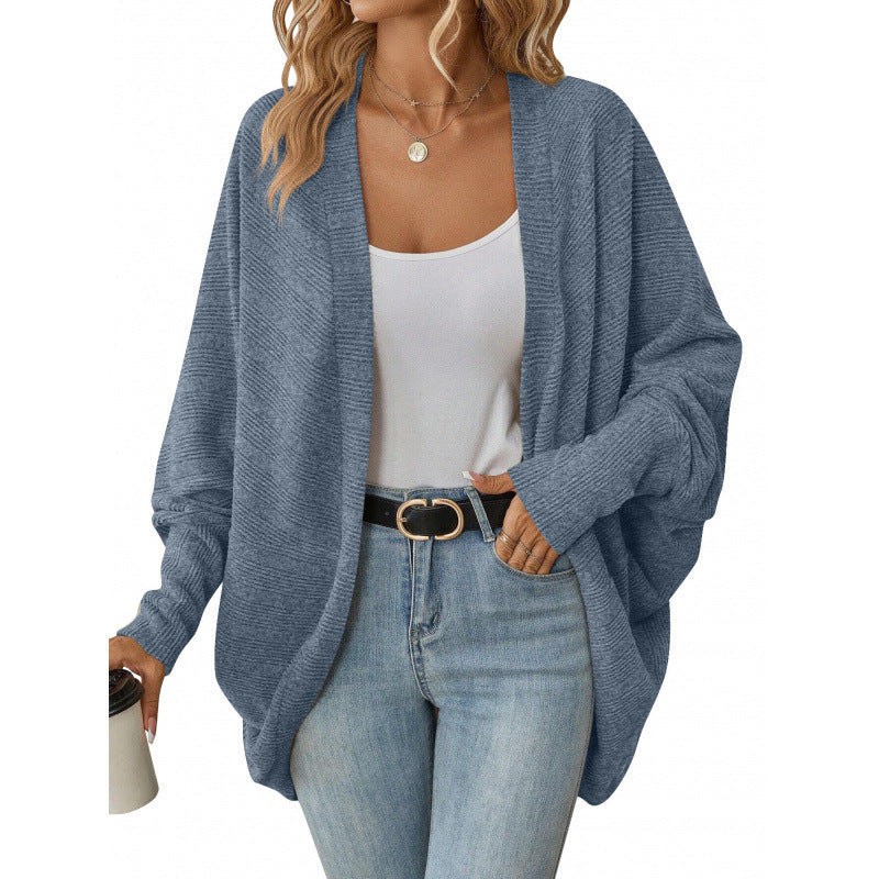 Damen lässige Strickjacke mit oversized Schnitt und lässigen Ärmeln