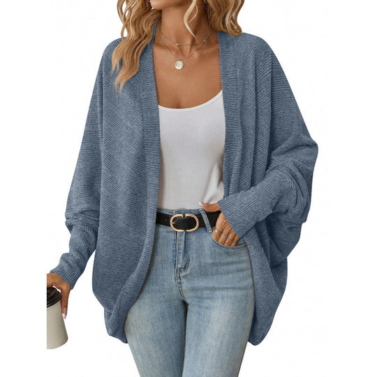 Damen lässige Strickjacke mit oversized Schnitt und lässigen Ärmeln