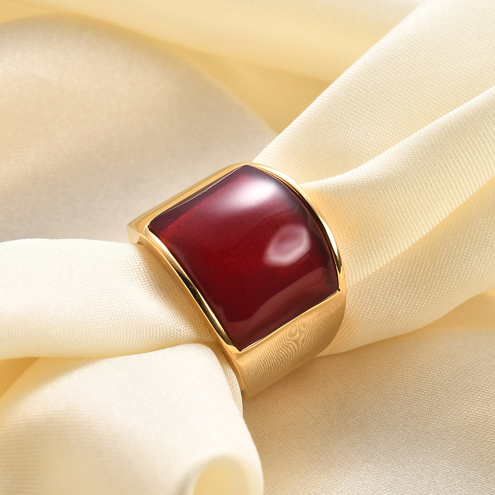 Damen Edelstahlring mit schlichtem, modernem Design Shop Nory