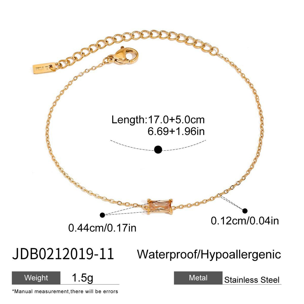 Damen feines Armreif-Armband mit rotem Stein Shop Nory