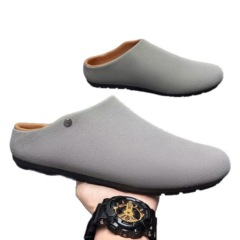 Herren Gefütterte Microfaser-Hausschuhe-Mules mit rutschfester Gummisohle Shop Nory