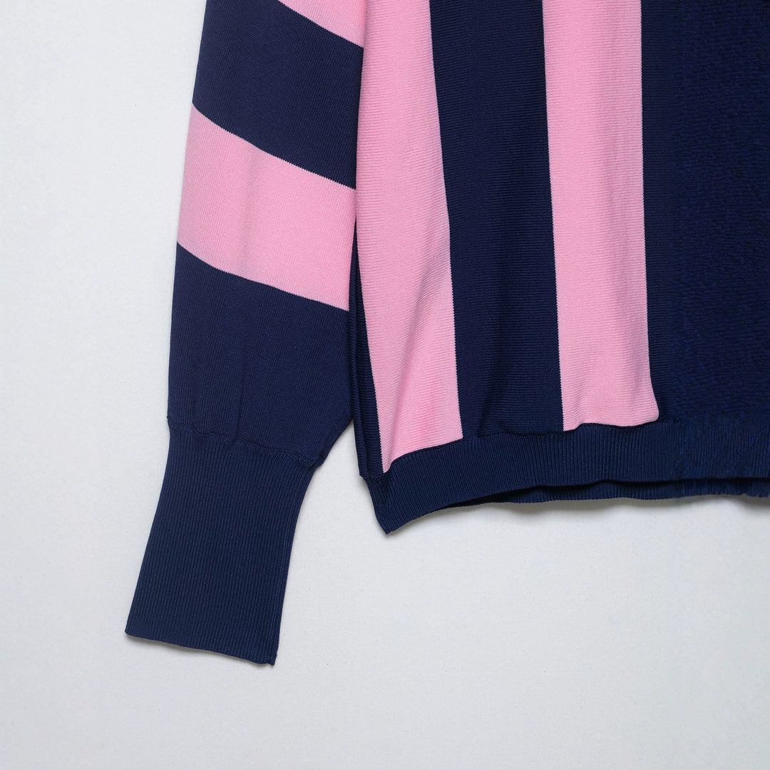 Damen Oversize-Strickpullover mit breiten Blockstreifen und überschnittener Schulter Shop Nory