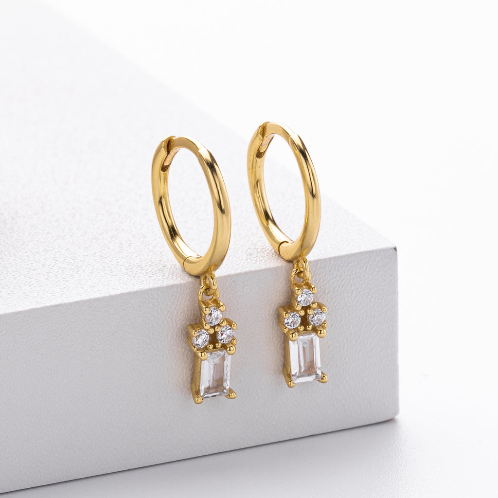 Damen Ohrhänger mit luxuriösen Zirkonen und hochwertigem 925 Sterling Silber Shop Nory