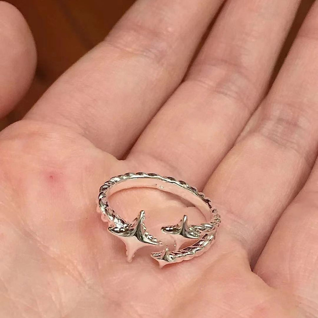 Damen moderner Ring mit geometrischem Sternendesign Shop Nory