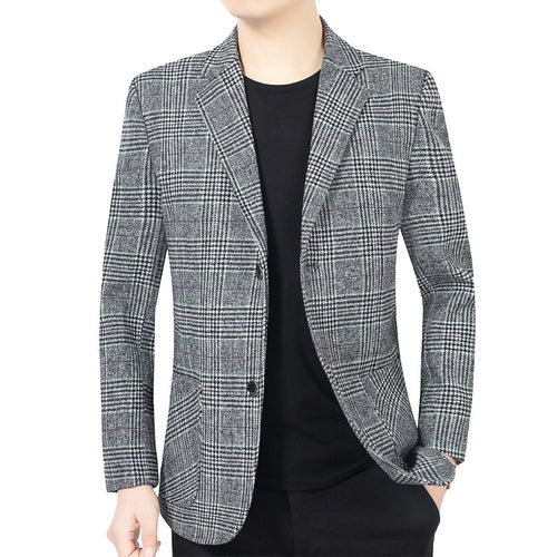 Herren Glencheck-Sakko Slim Fit aus Wollmischung mit dezentem Overcheck Shop Nory
