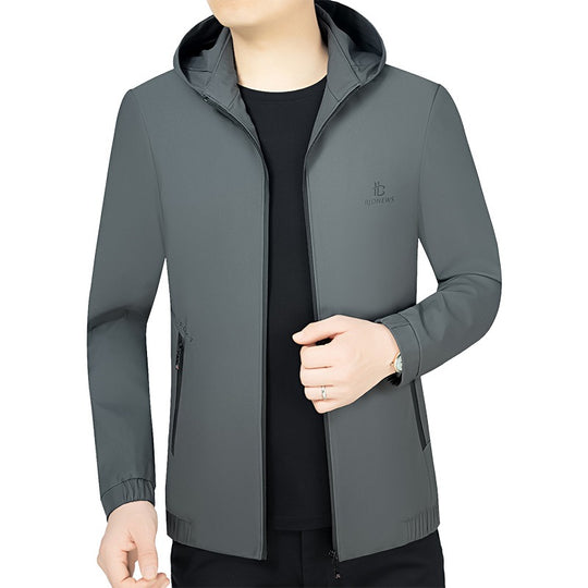 Herren Kapuzen-Softshelljacke mit wind- und wasserabweisender Membran und Reißverschlusstaschen Shop Nory