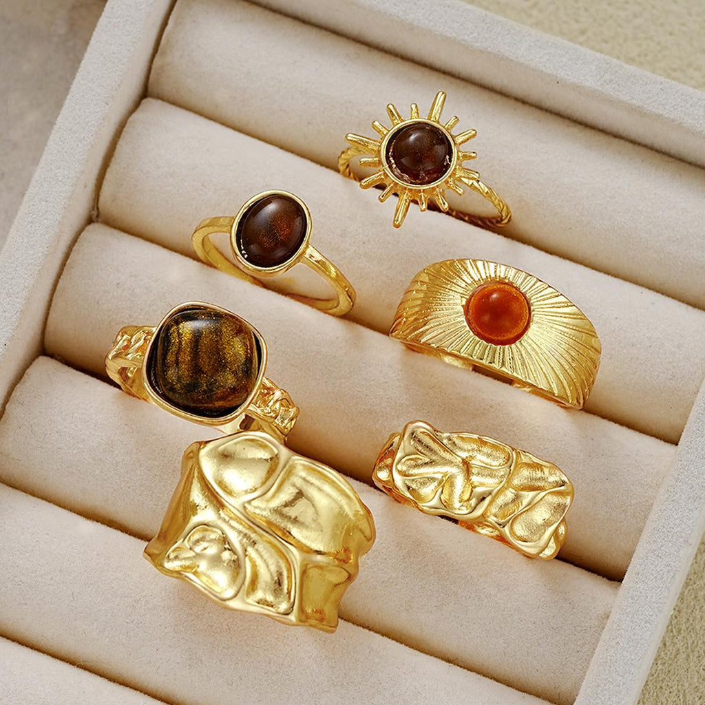 Damen Ring-Set mit künstlerischen und skulpturalen Designs Shop Nory