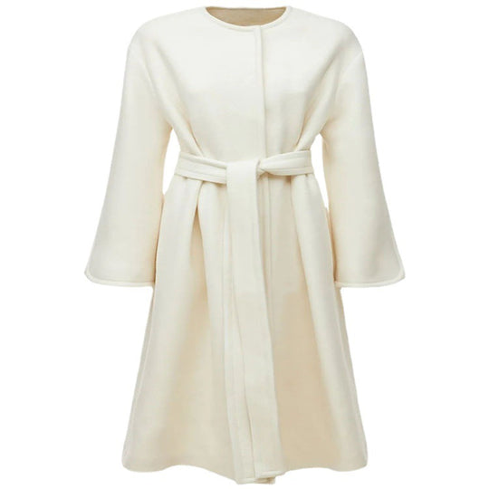 Damen Wollmix-Mantel im Kimono-Schnitt mit Bindegürtel und verdeckter Knopfleiste Shop Nory