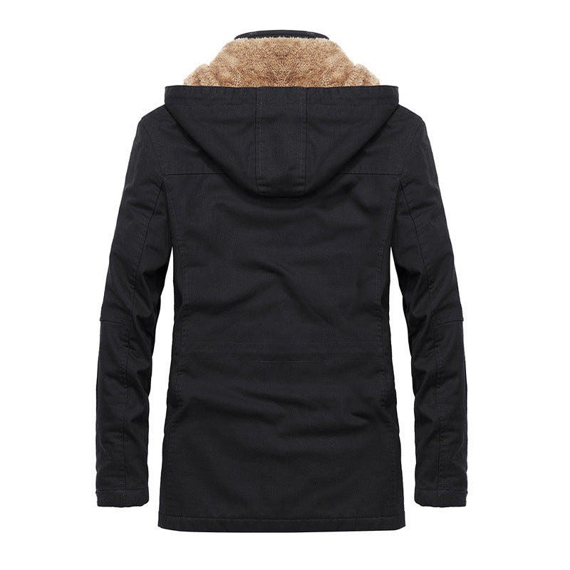 Herren Thermo-Canvas-Parka mit Teddyfleece-Innenfutter und Windschutzleiste Shop Nory