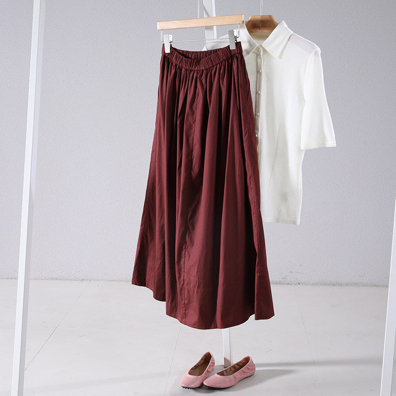Damen Eleganter Maxirock mit weit geschnittenem Design Shop Nory