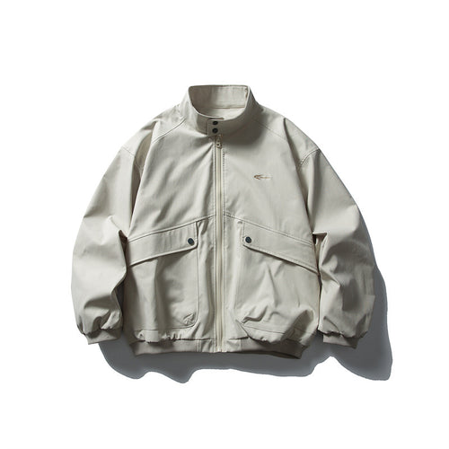 Unisex Oversize Boxy Bomberjacke mit Stehkragen und großen Pattentaschen Shop Nory