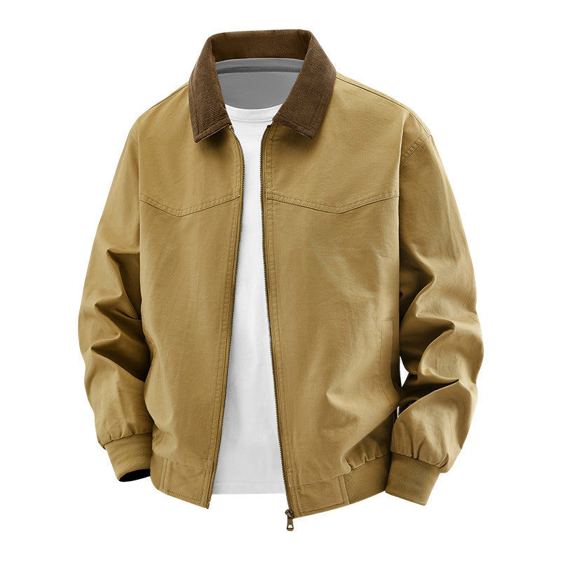 Herren Stilvolle Bomberjacke mit Cordkragen Shop Nory