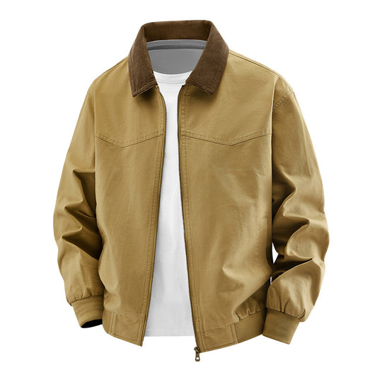 Herren Stilvolle Bomberjacke mit Cordkragen Shop Nory