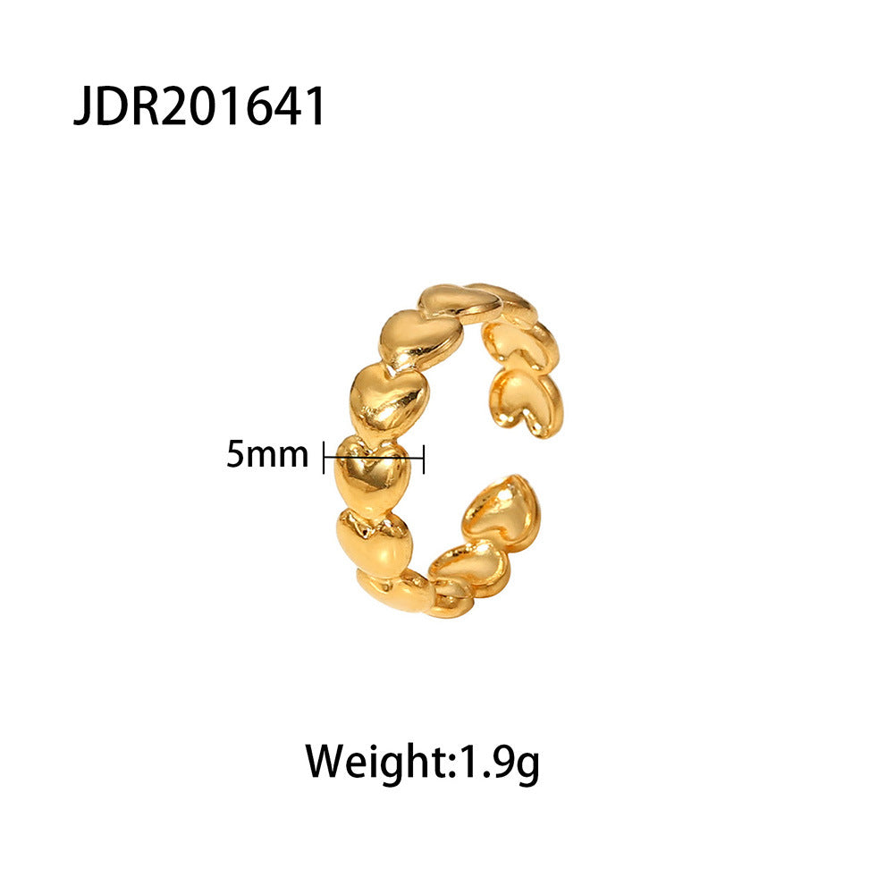 Damen Offener Ring mit modernem, floralem Design und hypoallergenen Eigenschaften Shop Nory