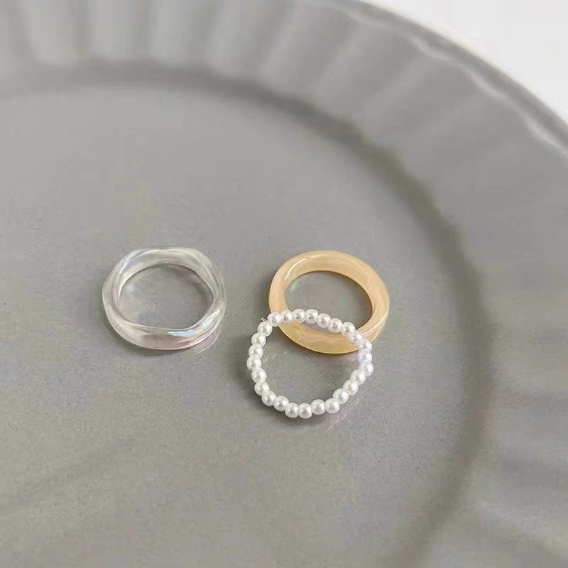Damen Ring-Set aus handgefertigten Naturmaterialien Shop Nory