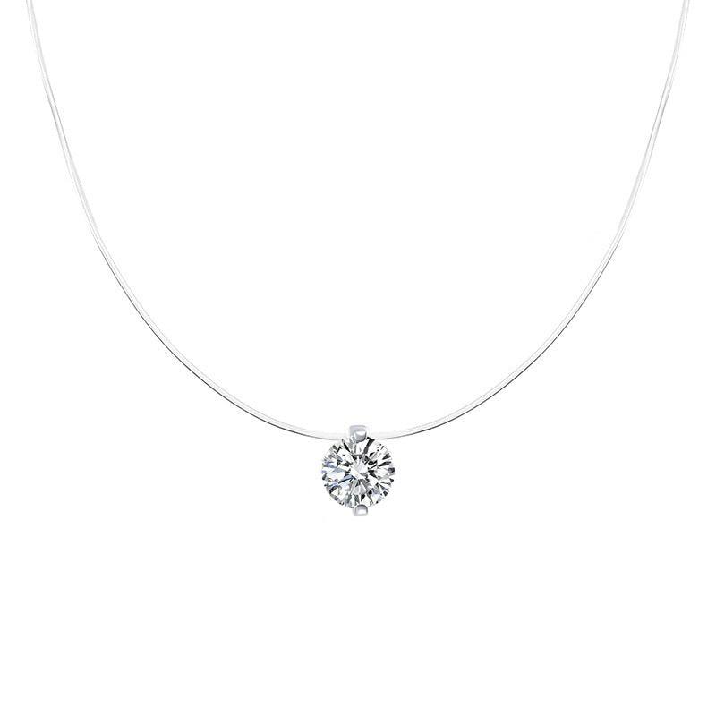 Damen Halskette mit funkelndem Kristallanhänger Shop Nory