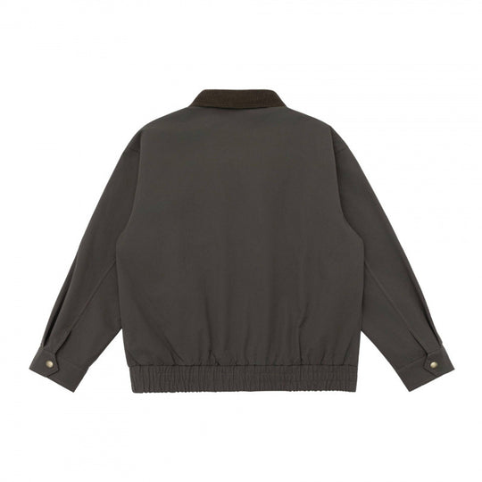 Unisex Kastenförmige Utility-Jacke mit Cordkragen, aufgesetzten Pattentaschen und elastischem Saum Shop Nory