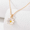 Damen Halskette mit verspieltem Gänseblümchen-Anhänger Shop Nory