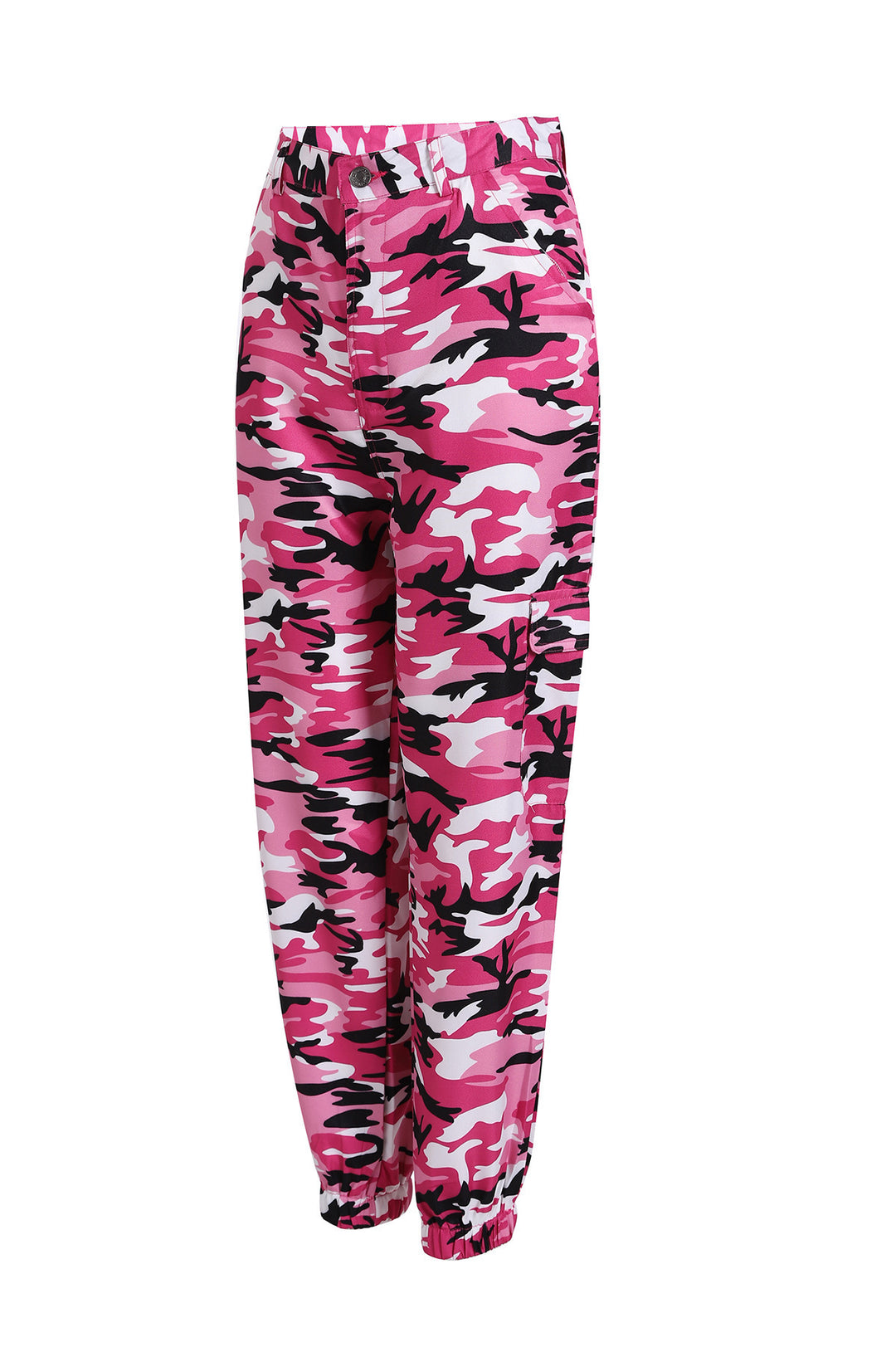 Damen Cargohose mit Camouflage‑Print, elastischem Bund und Beinbündchen Shop Nory