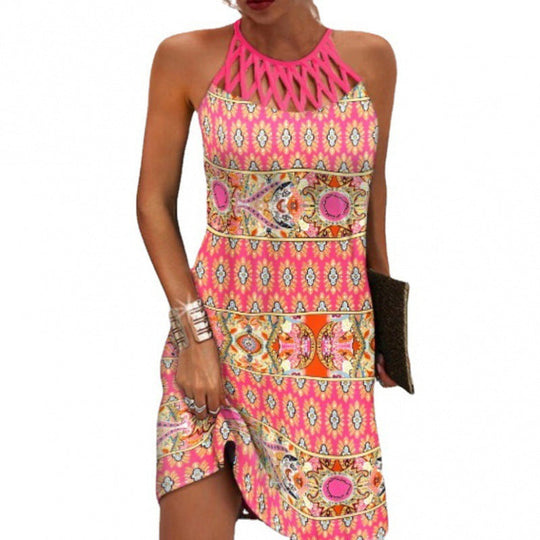 Damen Neckholder Kleid mit funkelndem Gradient-Design