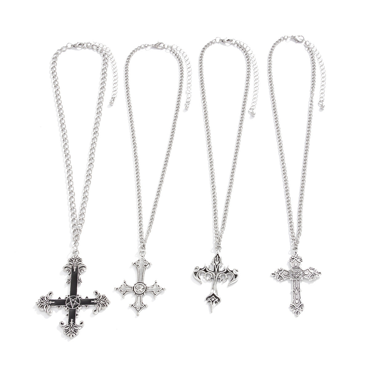 Damen Ketten Schmuckset mit filigranen Kreuzanhängern Shop Nory