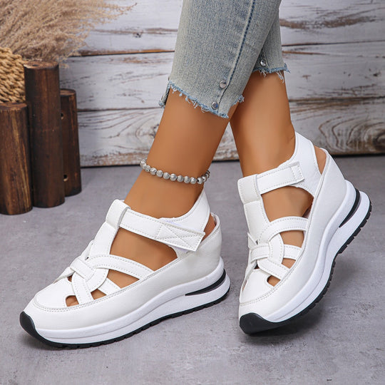Damen Plateau-Sandalen mit sportlicher Sneaker-Sohle und verstellbaren Klettriemen Shop Nory