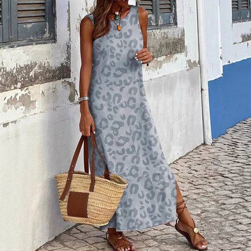 Damen Maxikleid mit modernem Leo-Print Shopnory