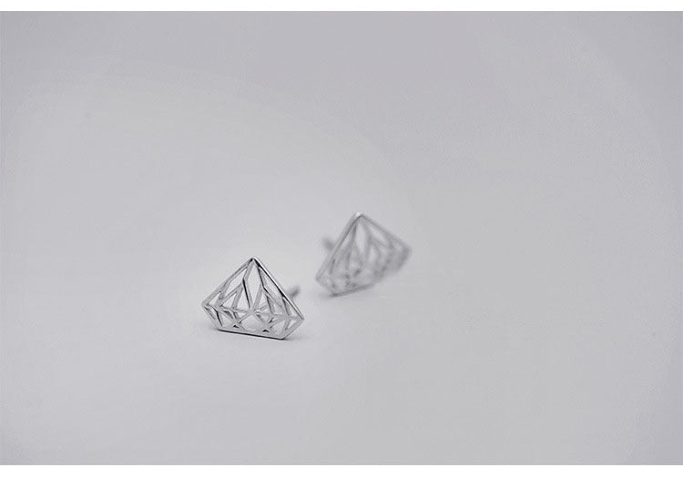 Damen geometrische Ohrstecker aus feinem Silber Shop Nory